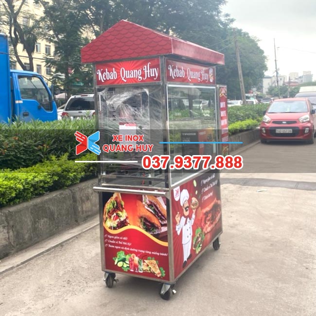 xe kebab quang huy mái ngói đỏ 1m giá tốt