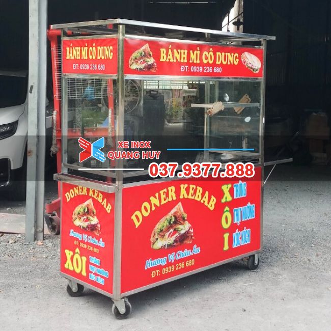 Xe bán bánh mì Doner Kebab 1m6 Cô Dung