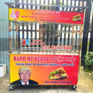 Xe đẩy bán bánh mì Kebab 1m6 Thuận Phát